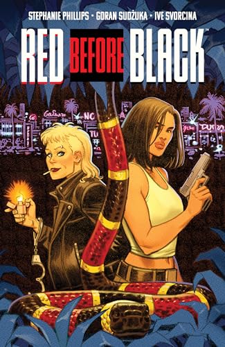Book cover featuring two women with a large snake in a city.