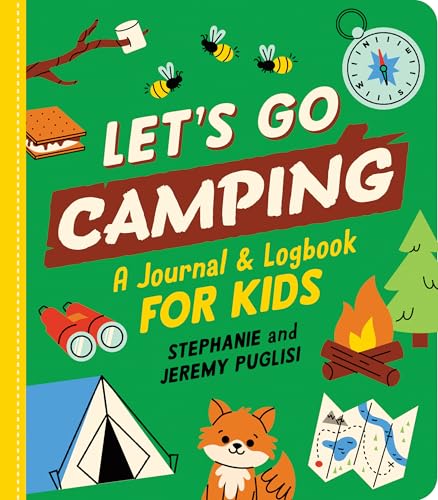 Kids' camping journal cover with illustrations of nature and wildlife.