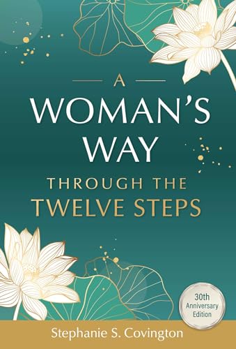 Book cover with floral design and title "A Woman's Way through the Twelve Steps.