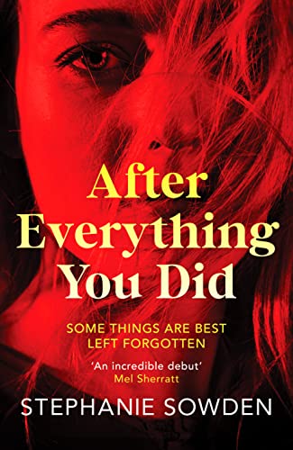 Book cover featuring a close-up of a woman's face bathed in intense red light.