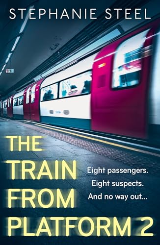 Book cover: a speeding red train on a platform, title "The Train from Platform 2".