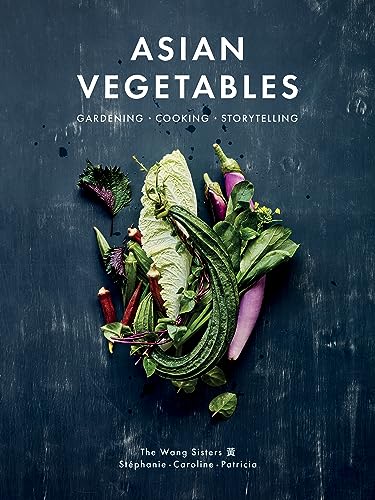 Book cover featuring Asian vegetables arranged on a dark wood surface.