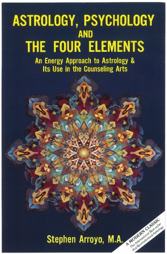 Book cover with colorful mandala design and title: "Astrology, Psychology, and the Four Elements.