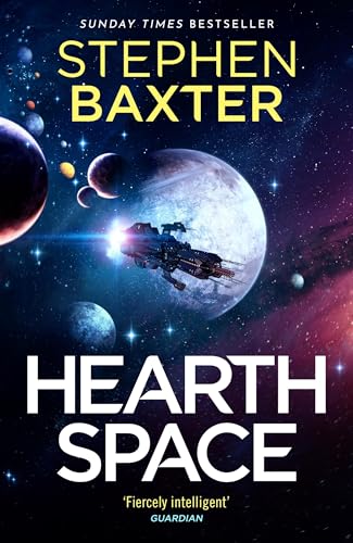 BookSLLBook cover for Hearthspace by Stephen Baxter featuring a spaceship near a large planet.