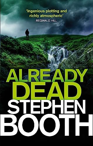 Book cover: “Already Dead” by Stephen Booth, featuring a lone figure near a waterfall.