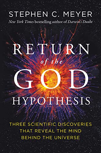 Book cover for Return of the God Hypothesis featuring an abstract cosmic explosion.