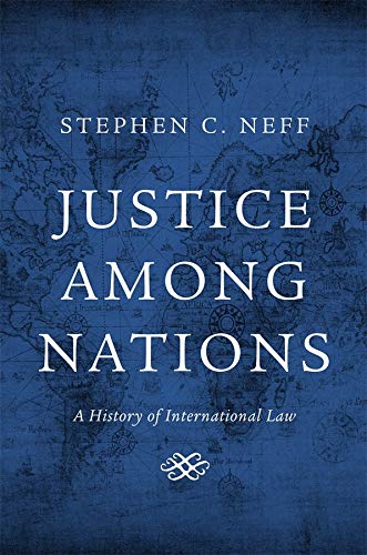 Book cover: "Justice Among Nations" with a faded map background.
