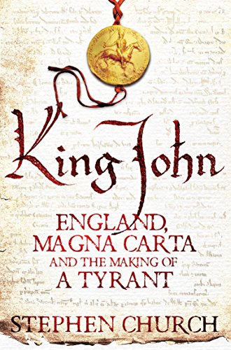 Book cover for “King John” with ornate title and medieval seal imagery.