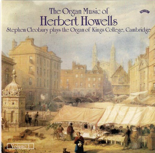 CD cover: painting of a Cambridge street scene with market stalls.