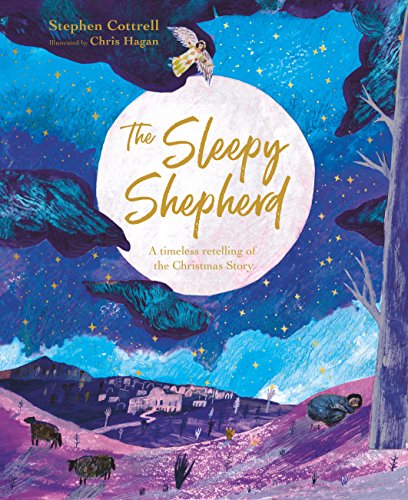 Book cover: “The Sleepy Shepherd” with a starry night scene.