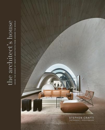 Book cover showing a modern living room with arched ceilings and leather furniture.