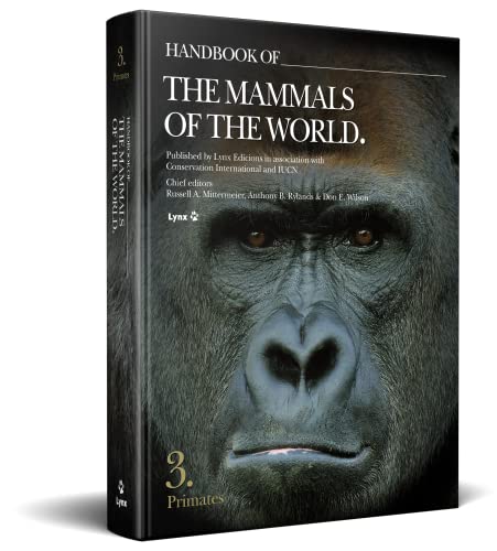 Book cover: "Handbook of the Mammals of the World, Vol. 3" featuring a gorilla.