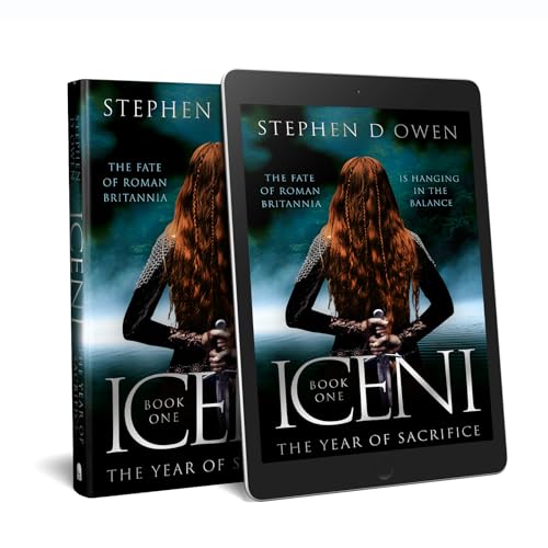 Book cover: woman with long hair holding a sword, dark blue background.