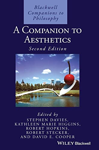 Book cover: "A Companion to Aesthetics," with a cherry on a spoon image.