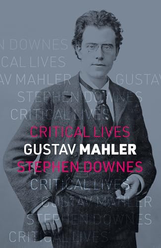 Book cover featuring a portrait of composer Gustav Mahler in a suit.