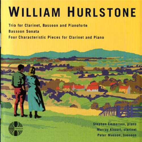 CD cover with landscape painting and figures, featuring Emmerson and Khouri.