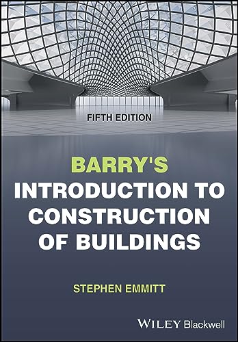 Book cover for Barry's Introduction to Construction of Buildings featuring a modern architectural ceiling.