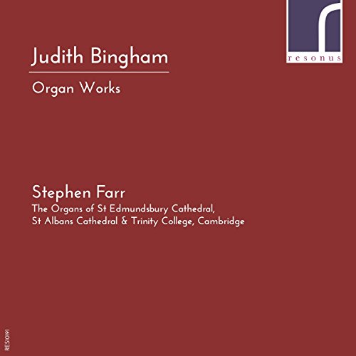 CD cover for Judith Bingham’s "Organ Works" performed by Stephen Farr.