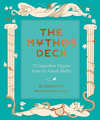 Book cover with orange text and classical Greek figures in a frame.