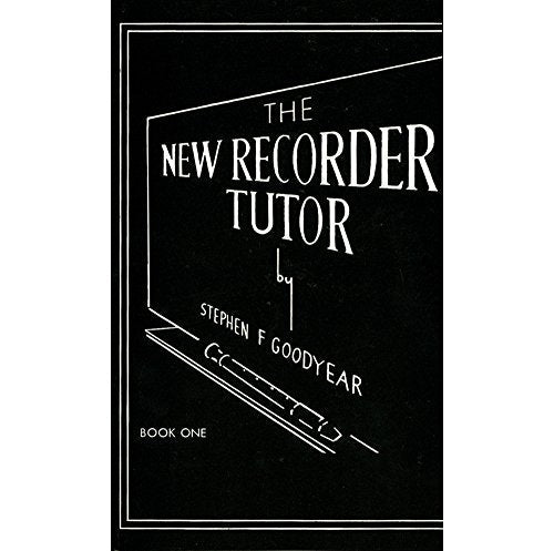 Black cover of "The New Recorder Tutor, Book 1" with white text.