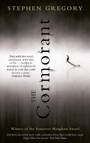 Book cover: dark, misty landscape with a bird in flight and large title.