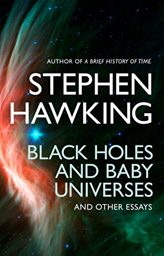 Book cover: "Black Holes And Baby Universes" by Stephen Hawking, cosmic background.