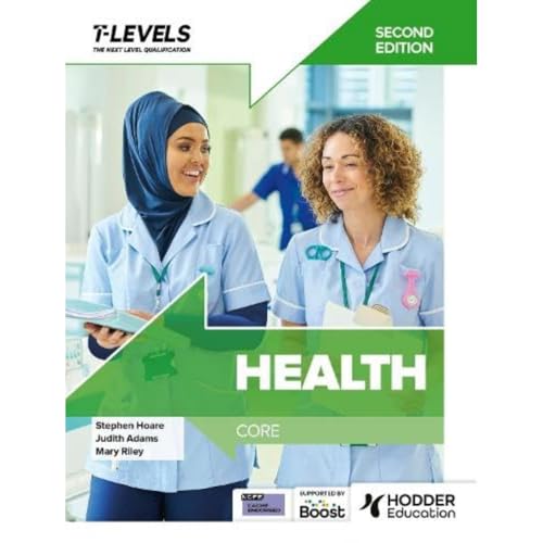 Textbook cover: "Health Core" second edition with diverse healthcare workers.
