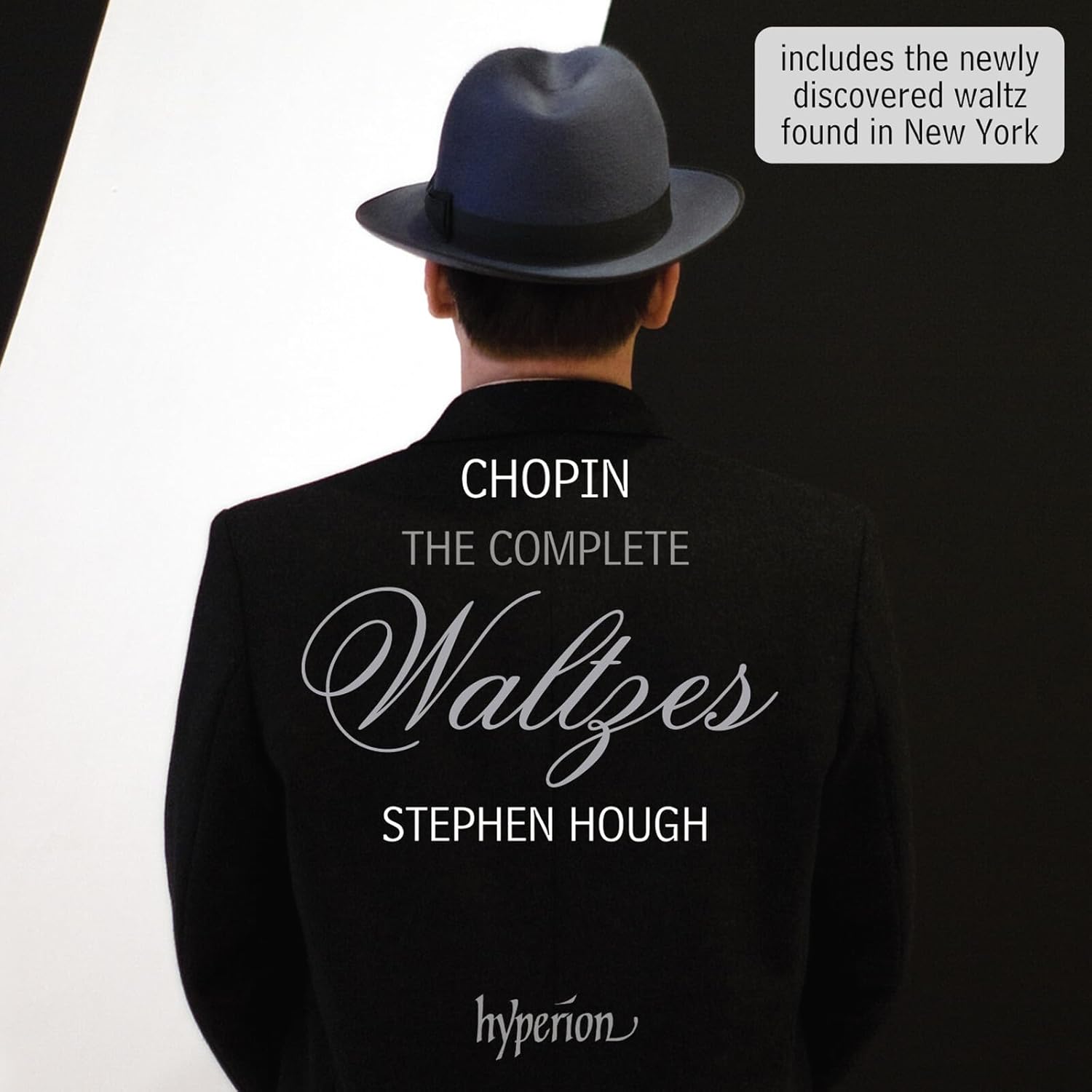 CD cover: man in hat, text “Chopin: The Complete Waltzes” by Stephen Hough.