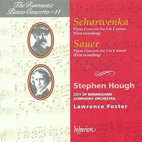 CD cover for Sauer & Scharwenka piano concertos with portraits.
