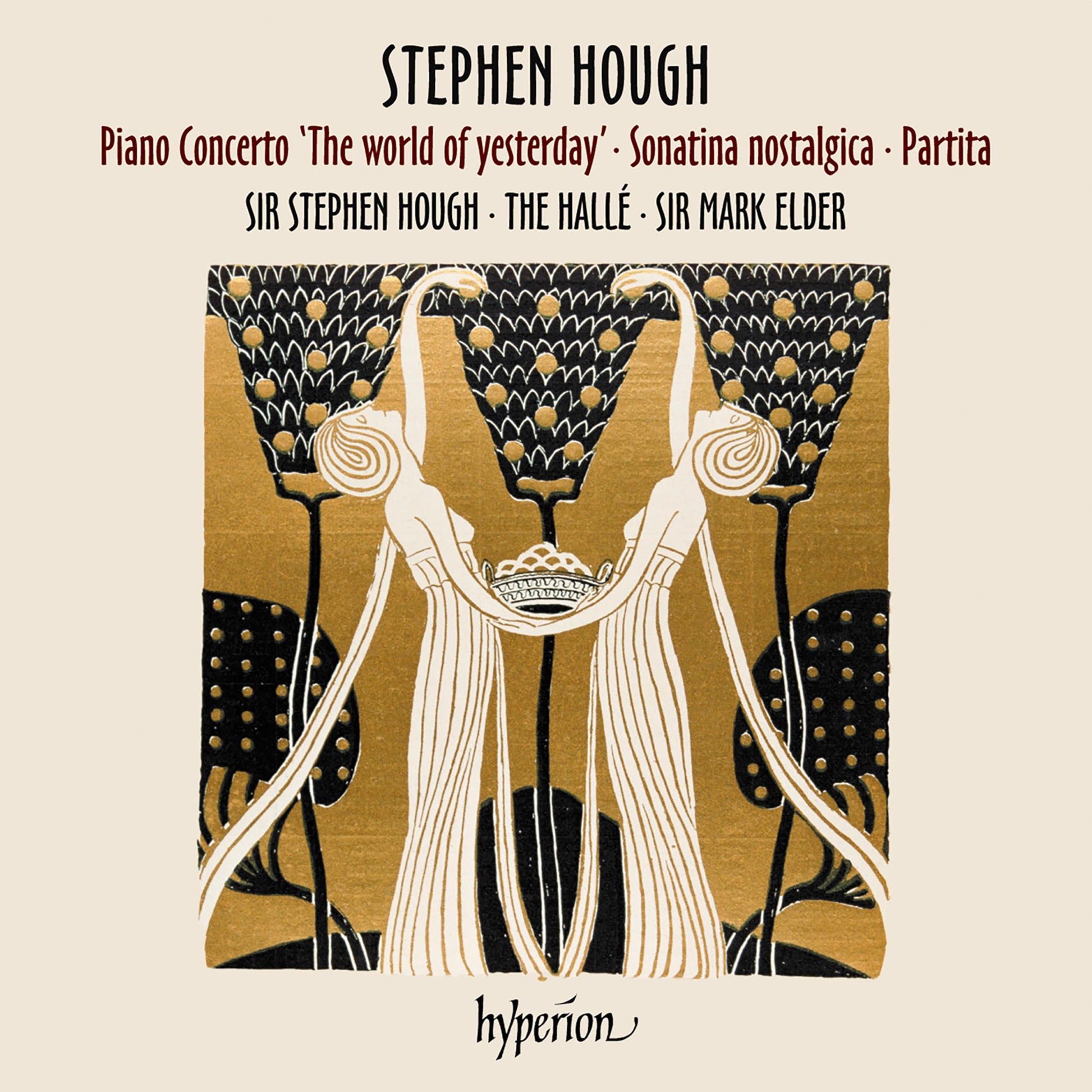 CD cover featuring Art Nouveau style illustration of golden figures.