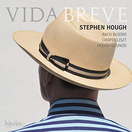 A man wearing a hat and striped shirt on a music album cover.