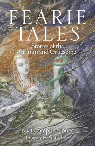 Book cover: “Fearie Tales” with illustration of a woman and forest creatures.
