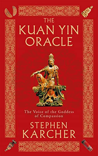 Red book cover featuring a golden statue of the goddess Kuan Yin.
