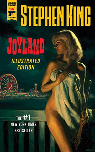 Book cover for Joyland by Stephen King featuring a woman by a carnival at night.