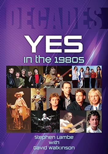 Book cover featuring photos of the 1980s rock band Yes.