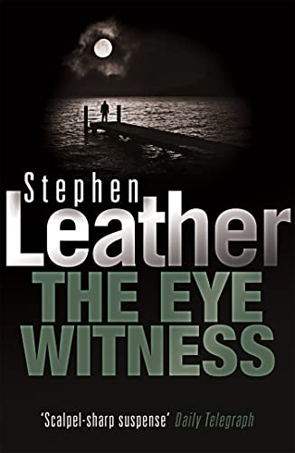 Book cover: dark water, pier, lone figure, and large title text.