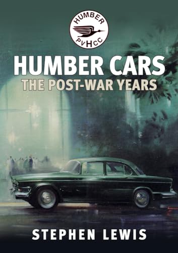 Book cover: “Humber Cars: The Post-War Years” with a vintage car.