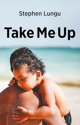 Book cover: a child being carried on an adult’s shoulders at the beach.