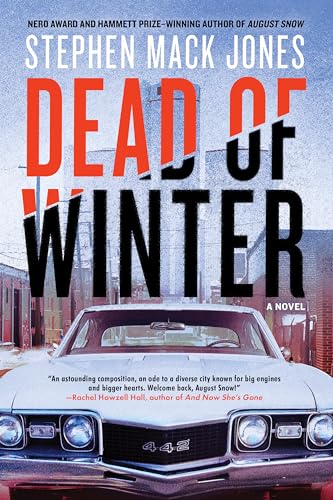Book cover for "Dead of Winter" featuring a classic car in snow.