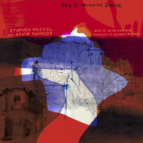 Album cover for “This Is Memorial Device” with abstract blue and red art.