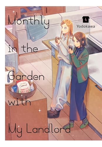 Manga cover: two young women in a kitchen, with text and floral details.