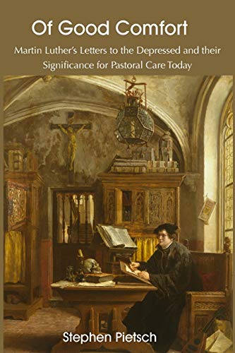 Book cover depicting a man writing at a desk in a church interior.