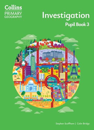Collins Primary Geography “Investigation – Pupil Book 3” cover with world landmarks.