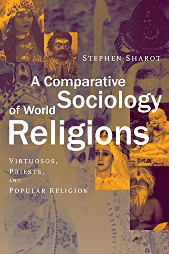 Book cover: “A Comparative Sociology of World Religions” with religious imagery.