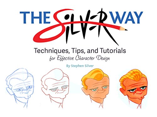 Book cover showing the title The Silver Way and a character's drawing progression.