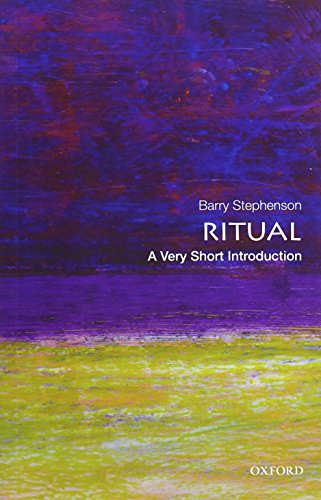 Book cover: "Ritual" by Barry Stephenson, with purple and yellow abstract art.
