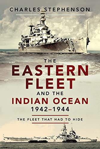 Book cover featuring two historic warships on the ocean with large red and black text.