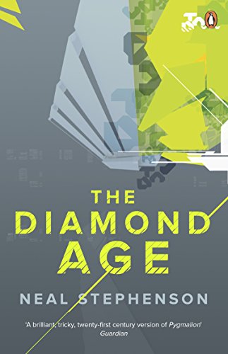 Book cover for "The Diamond Age" by Neal Stephenson, abstract geometric design.