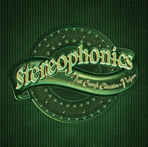 Stereophonics album cover: green textured background with gold lettering.