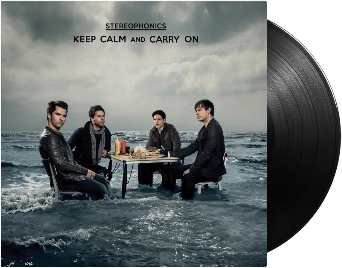 Stereophonics "Keep Calm And Carry On" vinyl record with band image.